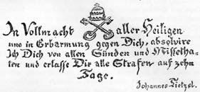 Luther: Against Indulgences 1517, by John Tetzel Luther writes: Disputation