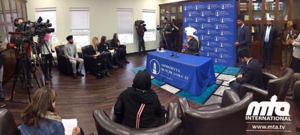 Press Conference in Regina During the media session, one journalist asked Huzoor what he had meant in his Friday Sermon, when Huzoor had prayed that may our tomorrow prove better than our today.