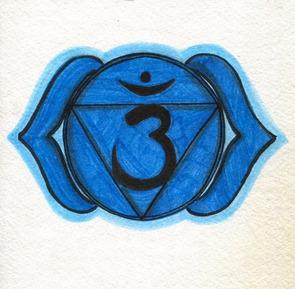 Fifth Chakra The voice chakra Location: Base of the throat Color: Light Blue Purpose: Expression of higher emotions and communication.