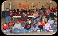 hosted a Valentine's Day party for all of the special needs students in Monroe County schools.