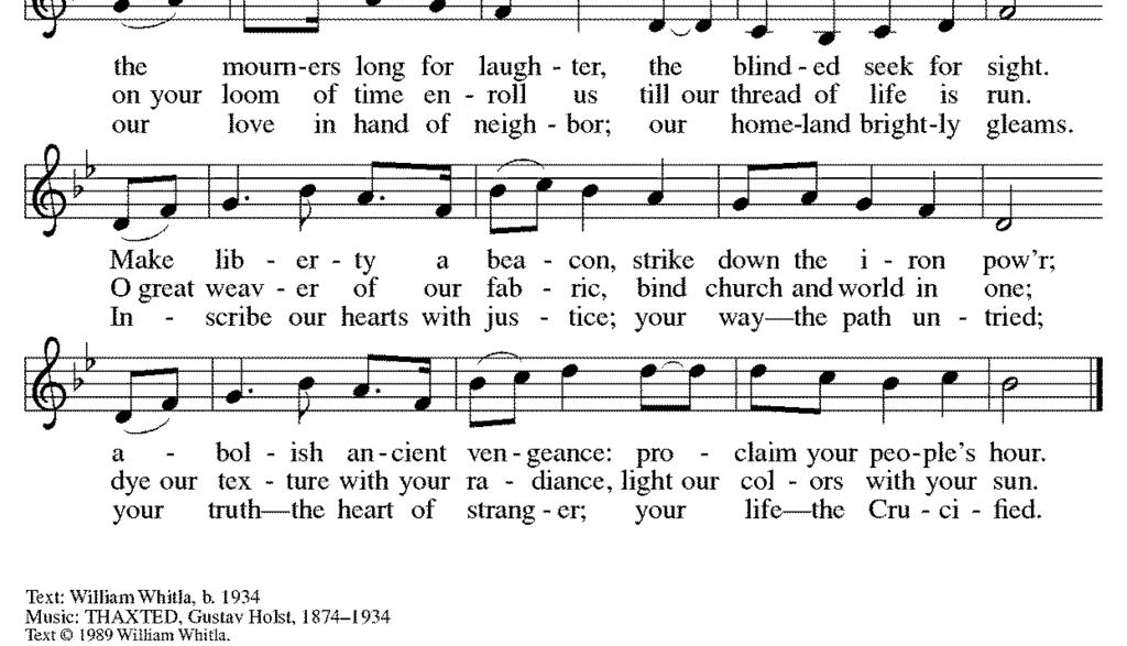 SERMON THE HYMN -The Assembly will please sit- -The Assembly will please stand- -The Assembly will please stand- GOSPEL ACCLAMATION CHOIR Alleluia.
