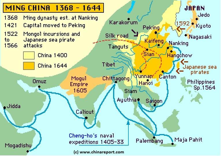 China under the Powerful Ming Dynasty Ming Relations with Foreign Countries The Ming Government said that only they were allowed to conduct trade, and only through three ports: Canton, Macao and