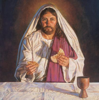 Kapitulli 15 Teksa Ai e mori bukën dhe e theu, dhe e mori kupën dhe e bekoi, Ai po e paraqiste vetveten si pikërisht Qengjin e Perëndisë.