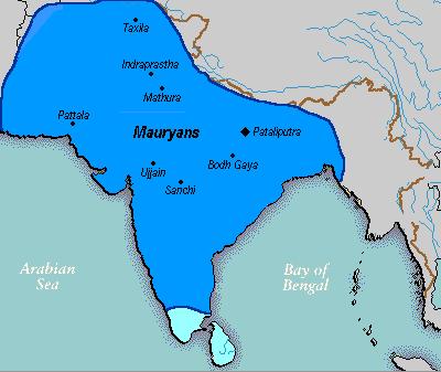 II. Imperial Expansion and Collapse, 324 B.C.E.- 650 C.E. A. The Mauryan Empire, 324 B.C.E.-184 B.C.E. 1. Founded by Chandragupta Maurya. A. brings smaller Aryan civilizations together 2.