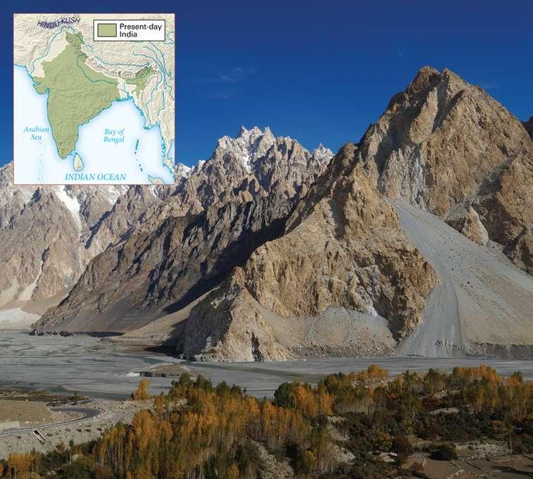 13.6 Geography Hindu Kush Mountains Forms rugged barrier between Indus River