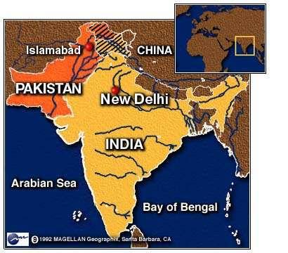 India s Geographic Features The Indian subcontinent is a large, wedge-shaped peninsula that extends southward into the