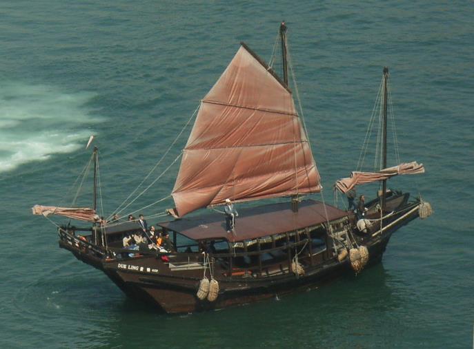 Superior sail, hull, and rudder technology made Chinese junks the most seaworthy