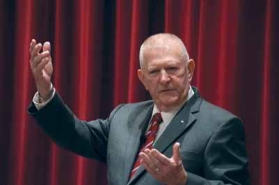 U.S. Air Force/Melanie Rodgers Cox NASA administrator Gene Kranz proposed, in response to the cancellation of the later Apollo missions, a Moon shot to the far side of the Moon to fire the