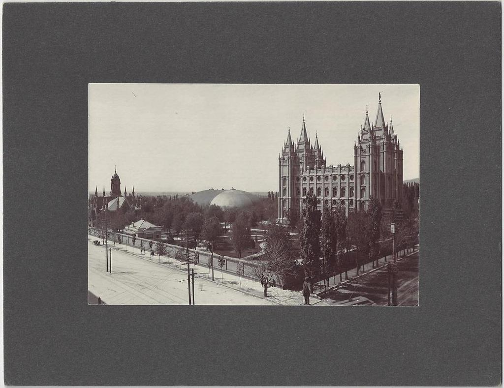 22- [Savage, Charles Roscoe]. [Temple Block, Salt Lake City]. [Salt Lake City: C.R. Savage, Co.], (c.1901). Silver gelatin cabinet card [10.