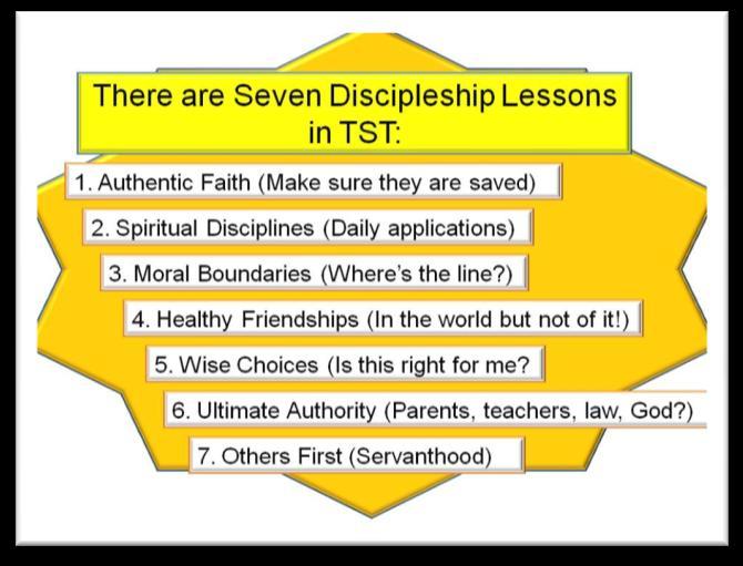 Our Power Point presentations and student manuals are all on our LSM Web at www.lostsheepministries.com. Recommended Reading: Following Christ by Joseph M. Stowell.