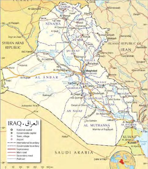 10 Main developments in Iraq Overview Map of Iraq (nationsonline.