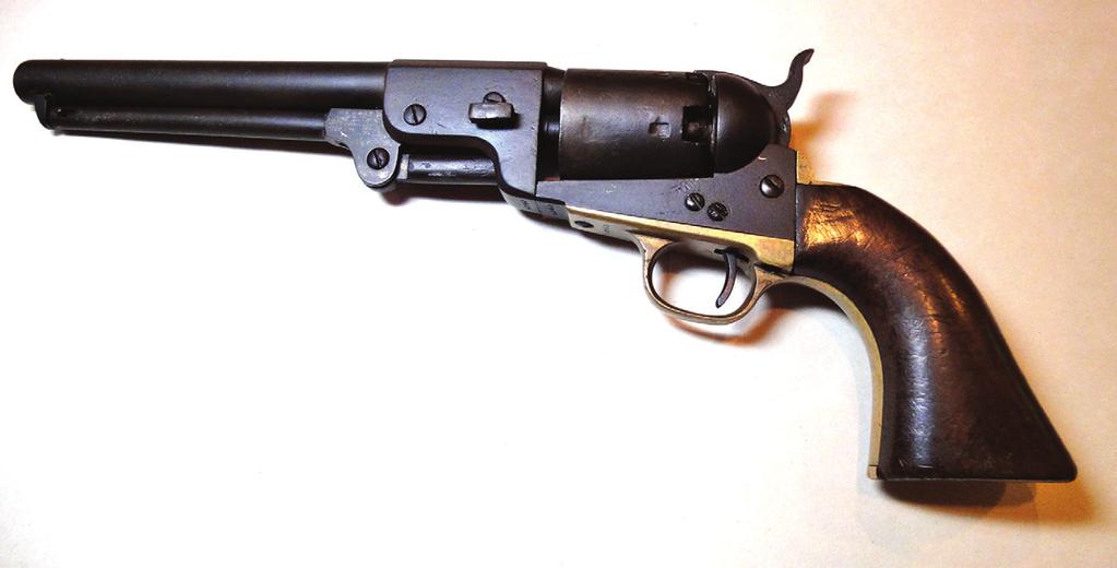 Figure. 2. Leech and Rigdon revolver #1282 identified to Sergeant Hood with LEECH & RIGDON CSA barrel stamping. Rigdon, where his revolver was manufactured, or even cared about such things.