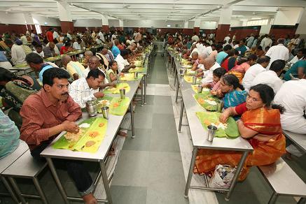 ) : 45,000 FREE FOOD: TTD is providing Annaprasadam (free meals) through Annadanam Trust since 1985.