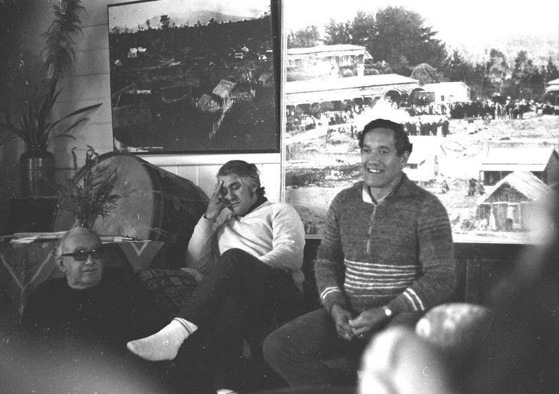 Haere Ra, Tiki Left: Tiki speaking at Te Niho o te Atiawa, Parihaka, in 1977 with Bishop Paul Reeves Right: Tiki at the Waitara land bill hearings in 2017 (photos courtesy of Vivian Hutchinson) The
