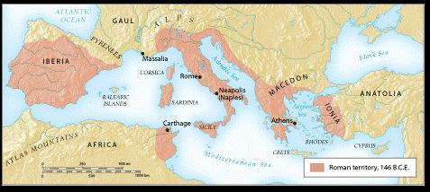 Expansion of the Republic In addition to Carthage, Rome also defeated the Macedonians in Greece, the Gauls to the north