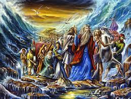 Moses and the Exodus According to the Hebrew Bible, when the Israelites reached the Red Sea, God parted the waters to allow the Israelites to pass.