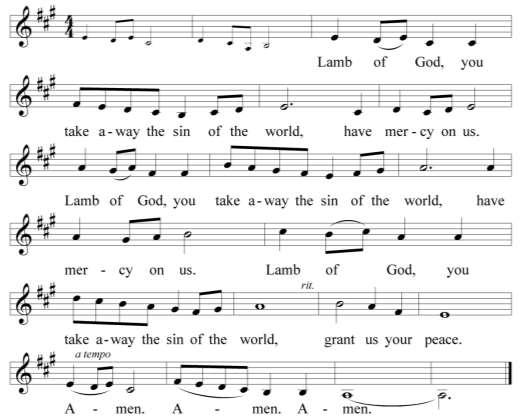 O CHRIST, LAMB OF GOD (AGNUS DEI) DISTRIBUTION OF THE LORD S SUPPER During the distribution you are invited to join in singing the indicated hymns or to use the time for private prayer and meditation.