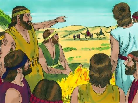 Reuben left his brothers & as they were eating, a company of merchants (Ishmeelites) came by on their way to Egypt.
