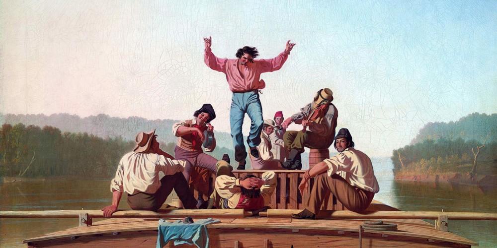 The American Yawp 9. Democracy in America George Caleb Bingham, The Jolly Flatboatmen, 1846 *The American Yawp is an evolving, collaborative text. Please click here to improve this chapter.* I.