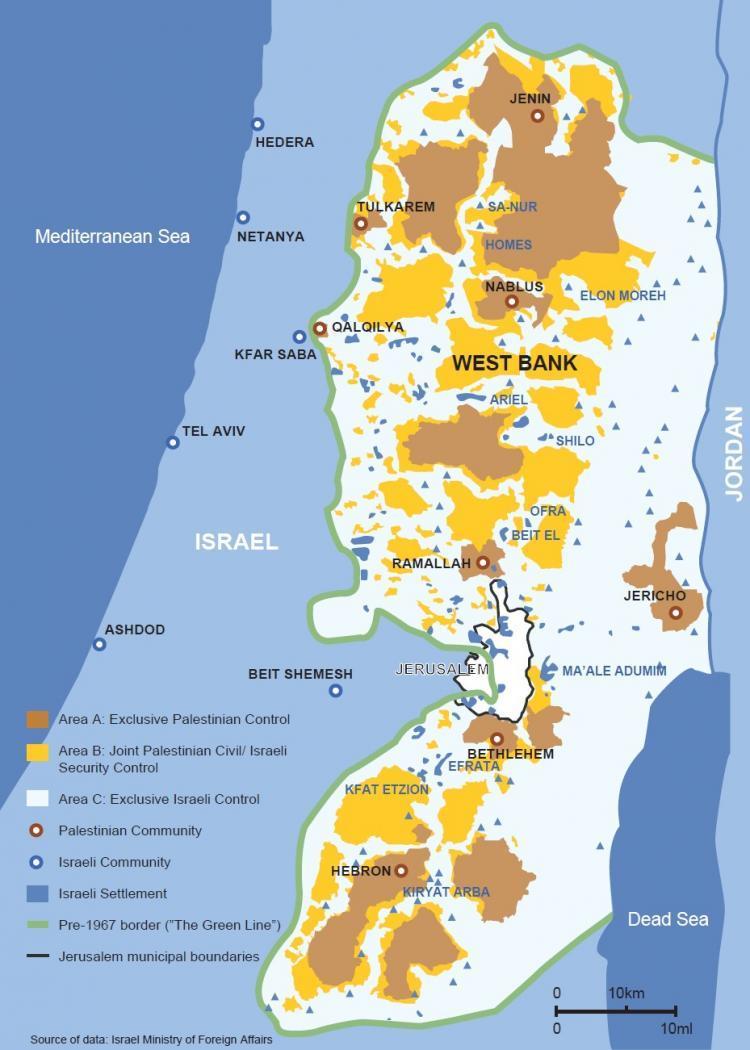 Occupied Territories The Palestinian controlled territories of West Bank and Gaza are both crowded and poor.