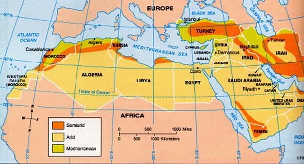 Physical Geography - Middle East: Climate Regions What climate