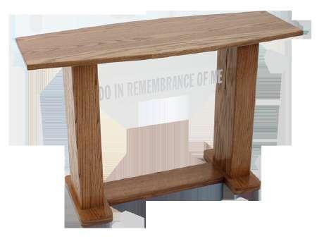 The acrylic centerpiece comes standard in clear or with the text DO IN REMEMBRANCE OF ME and can be upgraded to a smoked finish.