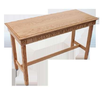 65 LBS 906 Communion Table The 906 communion table features the front panel
