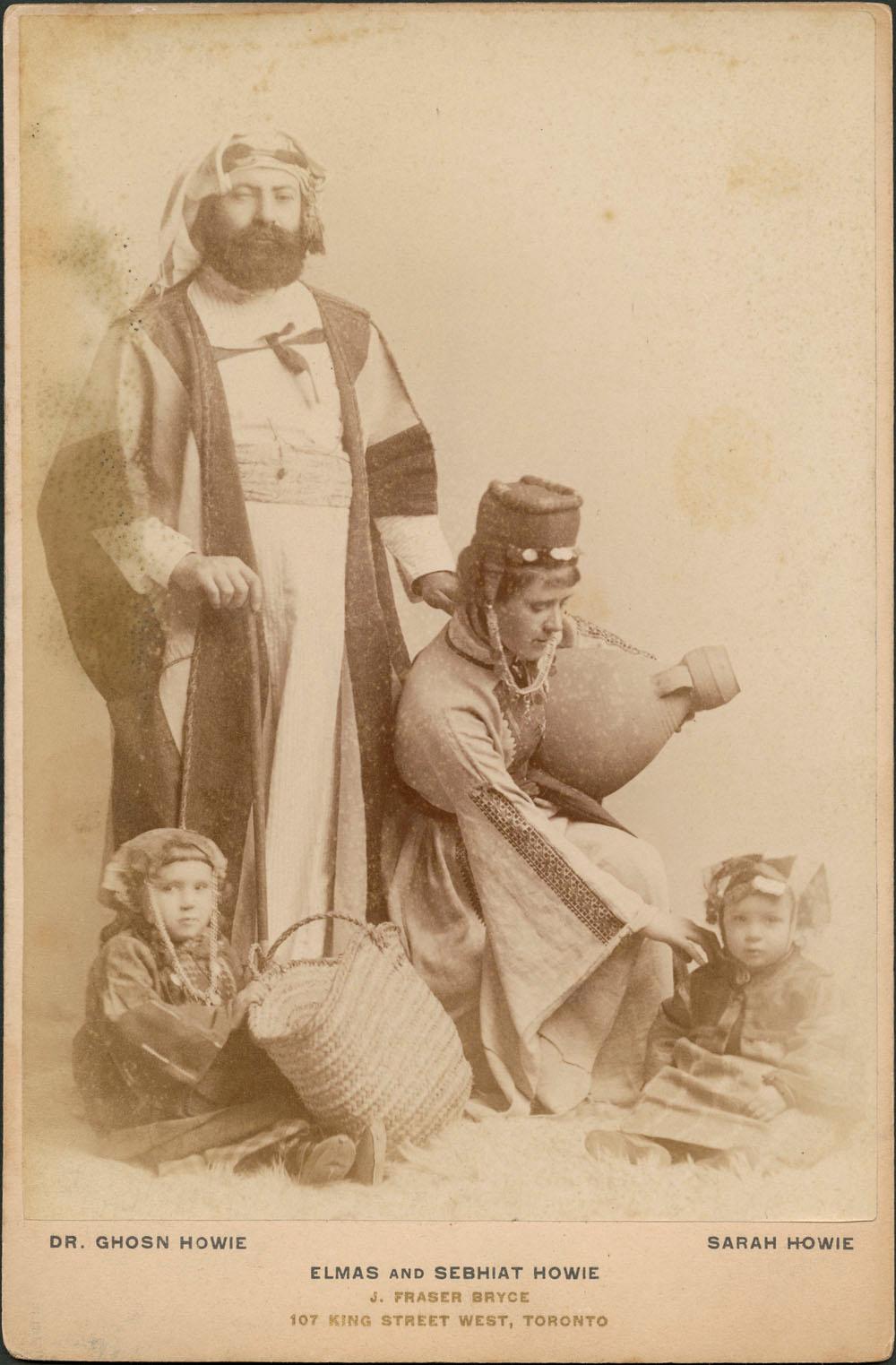 Dr. Ghosn Howie, Sarah Howie and children Elmas and Sebhiat Howie (1892) J. Fraser Bryce (Canadian, 1852 -?