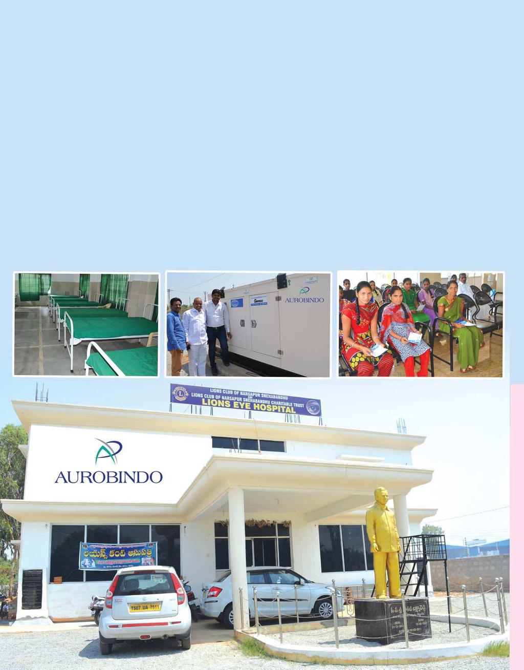 Health AID FO R ADVANCED EYE TREATMENT Towards Promoting Health care given Medical Equipments, Beds, Patient waiting Chairs, Wheel Chair s, 62.5 KVA Diesel Generator, 3 KVA Invertor etc.