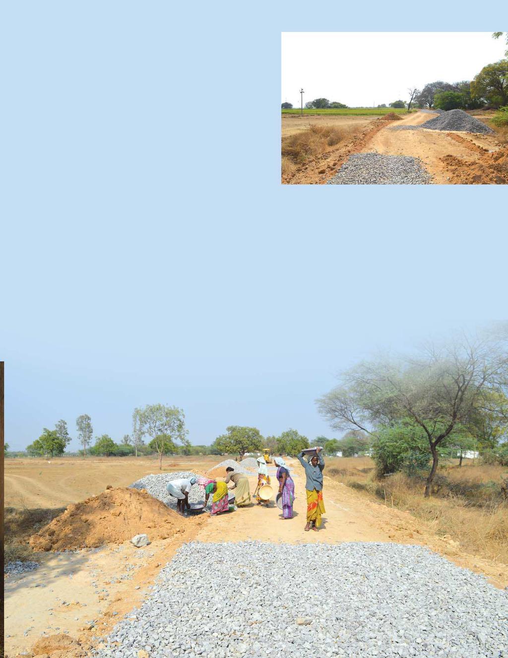 Formation Road Roads for Farmers Damodhar Reddy, Sarpanch of Reddy Khanapur in Sangareddy district shared, Farmers of our village grow Rice, Jowar and vegetables.