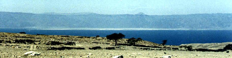 had trading ships on the Sea of Aqaba Looking across the water