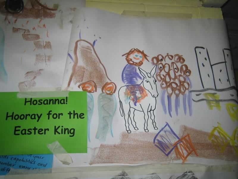 Page 15 of 20 Week 7: The Easter King is here Craft suggestion Download a free colouring in page of Jesus on the donkey.