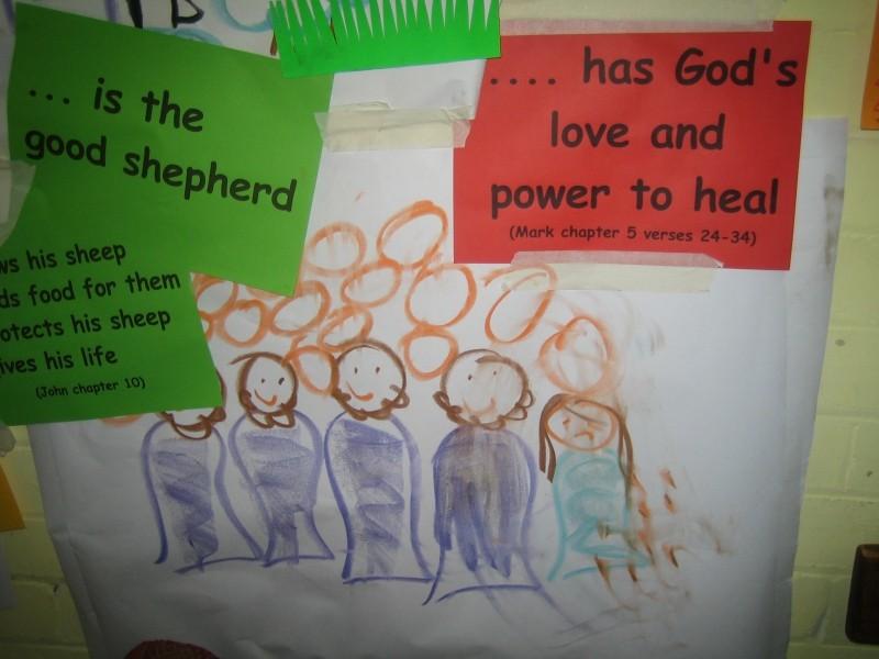 Page 8 of 20 Week 3: The Easter King... has God's power to love and heal. Craft suggestion Cut out large hearts from red construction paper.