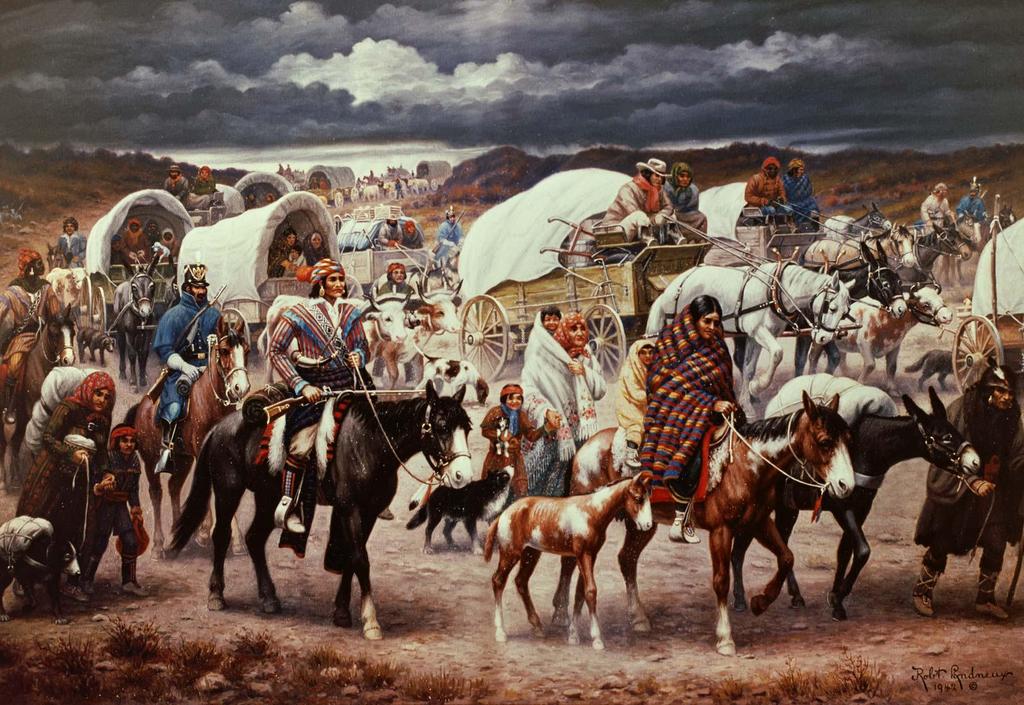 The Trail of Tears, was painted by Robert Lindneux in 1942.