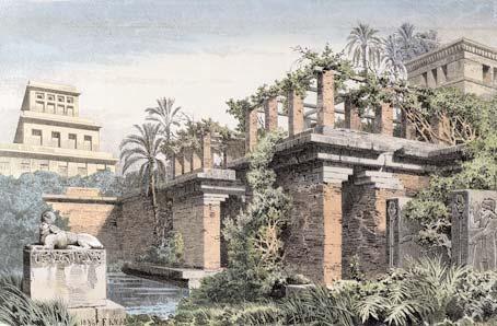 Babylon had many magnificent gardens. It contained one of the seven wonders of the world known as The Hanging Gardens of Babylon.