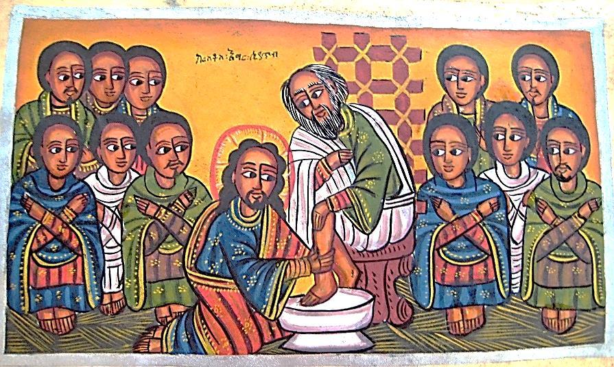 First Presbyterian Church Worship on the Lord s Day October 14, 2018, 10:30 am The art is a 17th century Ethiopian painting of Jesus washing the disciple s feet. It is untitled.