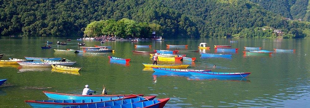 Epitome of scenic beauty : Pokhara The world-famous tourist destination Pokhara is 15 minutes flight from Kathmandu or 5-6 hours travel by bus.