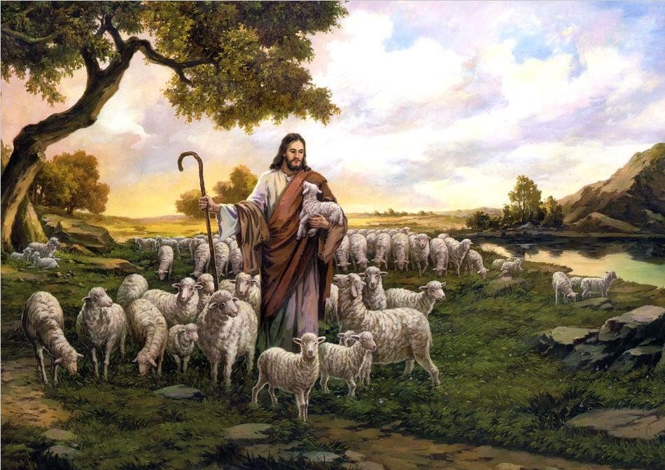 Good Shepherd became the Lamb He willingly laid down His life so that, as the psalm says, goodness and mercy shall follow us all the days of our lives and that we may dwell in the house of the Lord