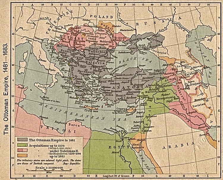 The Ottoman Empire (1481-1683) Image courtesy of the Perry-Castañeda Library Map Collection of the University of Texas-Austin Citation: Afsaruddin, A. (2006, September 05).