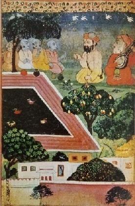 Guru Nanak and Mardana with Siddhas at Achal Batala From B-40 Janamsakhi (1733 CE) 4.2 The Jain monks are described graphically. They were renunciates. They did not hurt any living being.