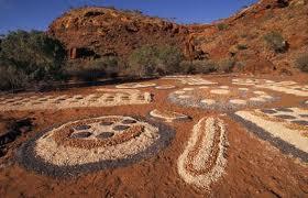 What are the most commonly used symbols? Generally the symbols used by Aboriginal artists are a variation of lines, circles and dots.