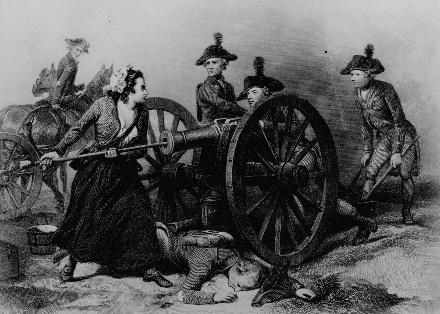 Betsy Ross made the national flag; Molly Pitcher fought in the Battle of Monmouth; Martha Washington did laundry for the soldiers; Mary Goddard offered her printing press; an anonymous spy known only