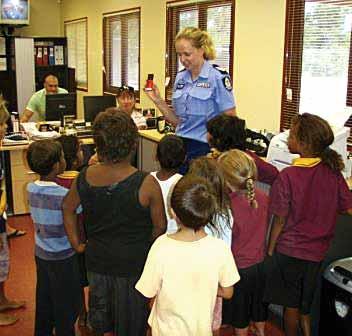 School News LOMBADINA A visit to the local Police Station Students of Lombadina/ Djarindjin School on the Dampier Peninsula visited the local Police Station on Monday 28 May 2007.