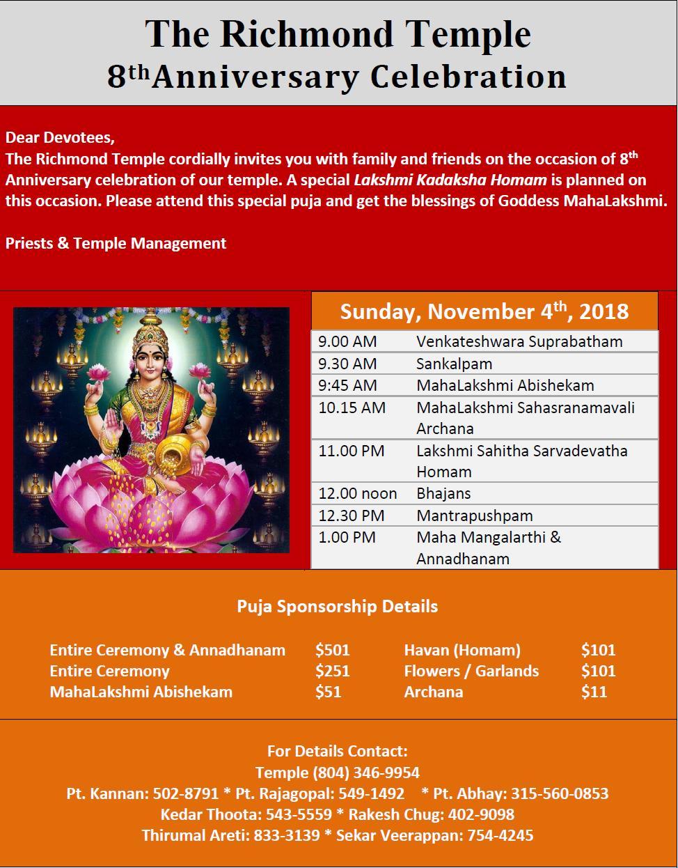 Hindu Center of Virginia Monthly Newsletter BHARATVANI 2018
