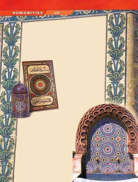 LITERATURE Islamic Art Most Islamic art shares distinctive characteristics. One reason for this was the prohibition on depicting humans or animals in religious art.