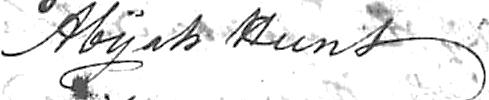 [p 127] I Abijah Hunt now 70 years of age and rising of State of New York County of Ciuga [sic, Cayuga] and Town of Sterling of said State do certify That I have been personally acquainted with
