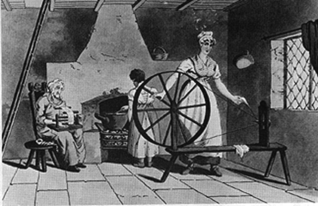 2 Source A: The industrialisation of yarn* production A woman spinning yarn pre 1700 The Spinning Jenny The Spinning Jenny (pictured right) was invented in 1764.