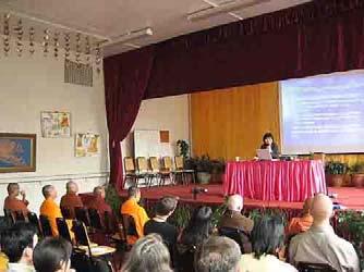 Representatives from different Buddhist temples around Manchester including Theravada (Burmese, Thai, Sri Lankan, Samatha centre), Mahayana (Fo Guang Shan, Tibetan Kagyu Ling and Longchen Foundation,