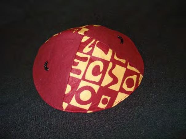 Fabric Kippot Ethnic African fabric decorated with