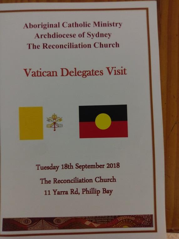 September 18, 2018 Attendance at Aboriginal
